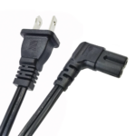 Cable de Alimentación Eléctrica para 120-240 Vca / 1 Metro (3.28 Pies) / 2 Clavijas Tipo Americano / Conector en Forma Tipo L - Image 3