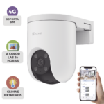 Cámara PT / 3 Megapixel / Lente 4 mm / Visión Nocturna a Color / 4G Multicarrier / Giro 360° / Audio de Dos Vías / Preset / Seguimiento inteligente / Detección Humana