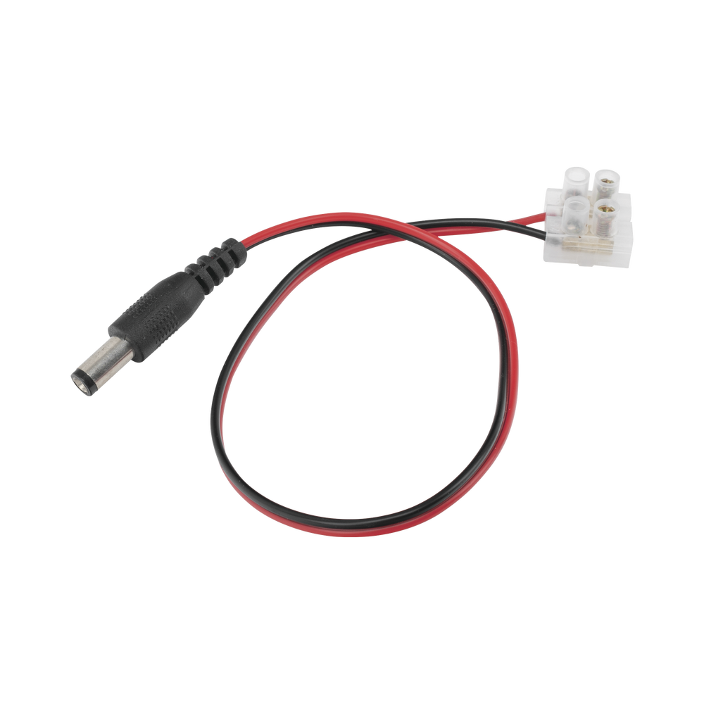 Cable de Alimentación con Conector Macho a Bloque de Terminal Atornillable / Calibre 18 AWG / Longitud 28.5 cm (11.22 Pulgadas) / Ideal para Alimentación de Cámaras