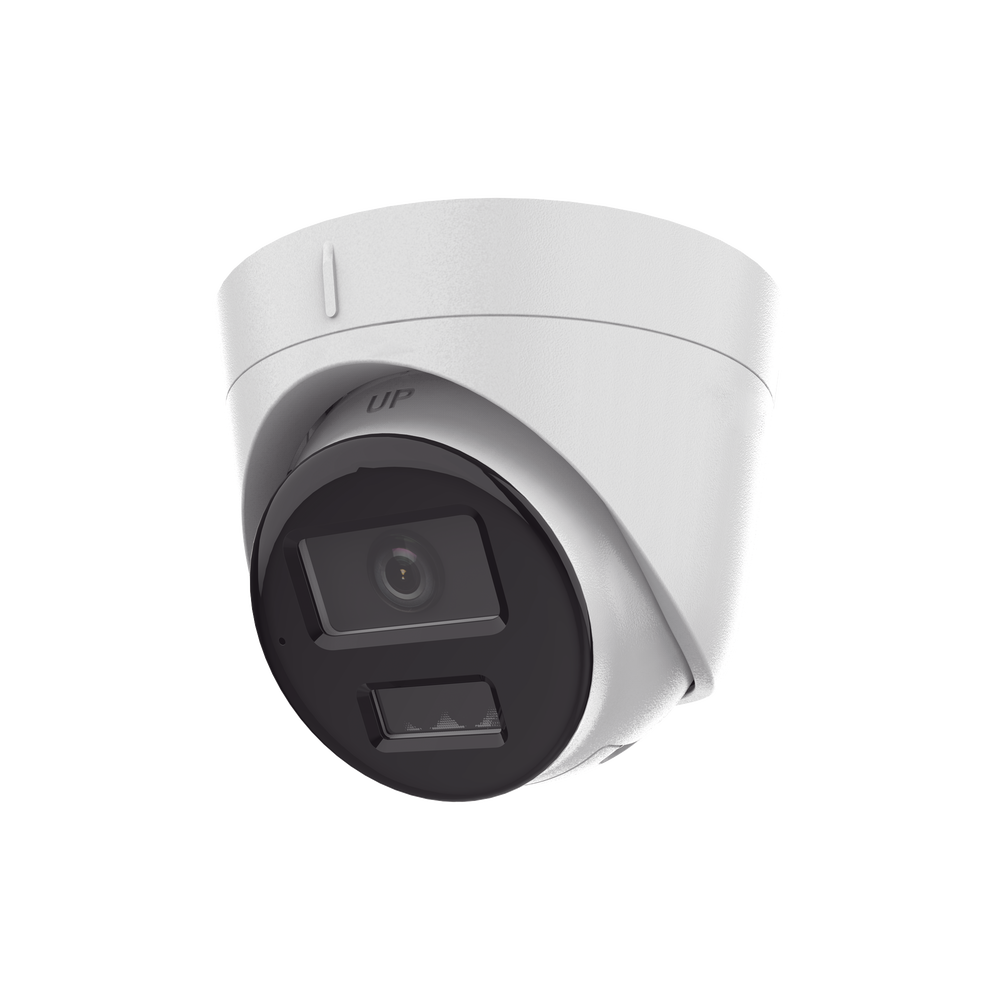 [SIN MARCA O LOGO][Dual Light] Turret IP 4 Megapixel / Lente 2.8 mm / 30 mts IR + 30 mts Luz Blanca / Micrófono Integrado / ACUSENSE Lite / Exterior IP67 / H.265 / PoE / ONVIF / Micro SD