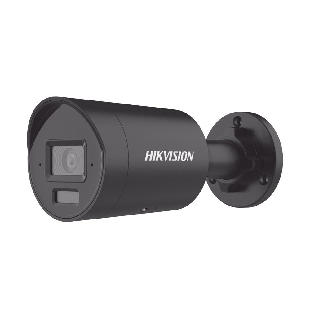 [Dual Light + 2 Micrófonos Integrados] Bala IP 4 Megapixel / Color Negro / Lente 2.8 mm / 40 mts Luz Blanca + 40 mts IR / ACUSENSE / Exterior IP67 / WDR 120 dB / PoE / ONVIF / Micro SD / Metal / ACUSEEK
