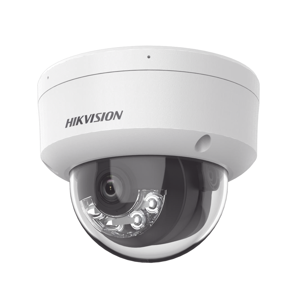 [Dual Light + 2 Micrófonos Integrados] Domo IP 4 Megapixel / Lente 2.8 mm / 30 mts Luz Blanca + 30 mts IR / ACUSENSE / Exterior IP67 / IK10 / WDR 120 dB / PoE / ONVIF / Micro SD / Metal / ACUSEEK