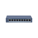Switch Administrable PoE+ / 8 puertos 100 Mbps PoE+ / 1 puerto 1000 Mbps de Uplink / PoE hasta 300 Metros / Conexión Remota desde Hik-ParnerPro / 110 W