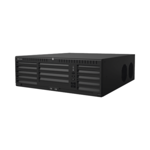 [Doble Poder de Decodificación] NVR 32 Megapixel (8K) / 128 Canales IP / AcuSense / ANPR / Conteo de Personas / 16 Bahías de Disco Duro / 2 Tarjetas de Red / Soporta RAID con Hot Swap / 2 HDMI en 8K / POS / Alarmas I/O  / Smart Search