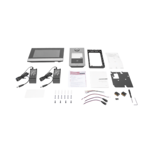 Kit de Videoportero IP PoE Estandar con llamada a App de Smartphone (Hik-Connect) / Apertura con Tarjeta MIFARE / Frente de calle IK08 & IP65 / Soporta 2 puertas