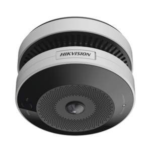 (HikFire) Mini Fisheye IP 4 Megapixel con Detector de Humo Puntual  / Autónomo / Entrada y Salida de Alarma / 15 mts IR / PoE / WDR 120 dB / Alarma de 85 dB / MicroSD 128GB / Compatible con Hik-Connect