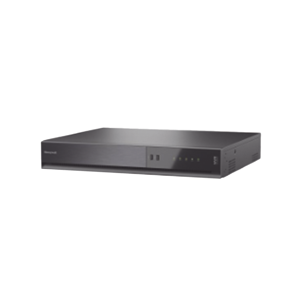 NVR 4K (8 Megapixel)  32 Canales IP / 16 Puertos PoE+ / H.265 / ONVIF / NDAA / Soporta 40 TB (No Incluido) / Audio y Alarmas I/O / Soporta IA Serie 35 / Honeywell Security