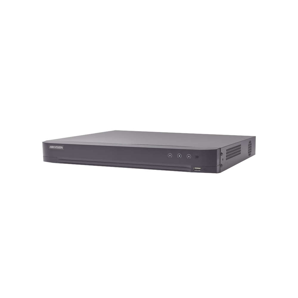 DVR 4 Canales TURBOHD + 4 Canales IP / 8 Megapixel (4K) / Audio de dos vías por Coaxitron / ACUSENSE / Reconocimiento Facial / 1 Bahía de Disco Duro / Salida de Video en 2K / H.265+
