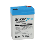 Batería de respaldo 6 V 4.5 Ah AGM | Especial para Seguridad Electrónica | certificada UL | Vida útil 5 años | Terminales F1  + Adaptador F2