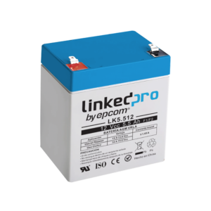 Bateria 12 V 5.5 Ah AGM | Especial para Seguridad Electrónica | certificada UL | Vida útil 5 años | Terminales F1  + Adaptador F2