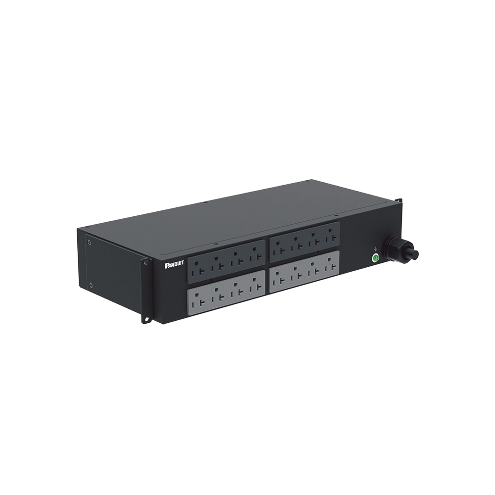 PDU Básico para Distribución de Energía, Enchufe de Entrada NEMA L5-30P, Con 16 Contactos NEMA 5-20R, Instalación Horizontal de 19in, 2 UR, 30 Amp, 120 Vca