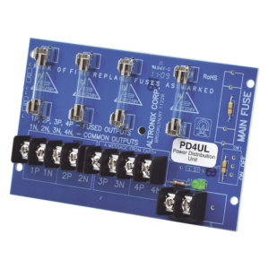 Modulo de distribución  / 4 entradas de 12 o 24 Vcc hasta 10 A o 24 o 28 Vca hasta 12 A / 4 Salidas
