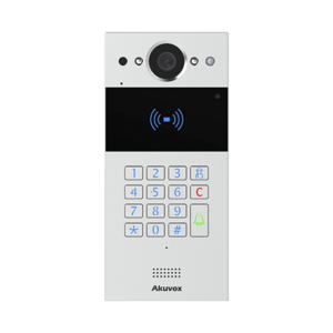 Videoportero SIP / Teclado y Lector de Tarjeta / Notificación App / Notificación Llamada Telefónica / Configuración en la Nube / POE / IP65 / Cámara de 2 MP / NFC / PIN Temporal para Visitas / Control de 2 Puertas