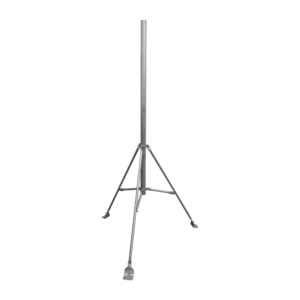 Mastil de 2" x 1.5 metros con Tripie para Instalación en losa. Acero Galvanizado en Caliente.