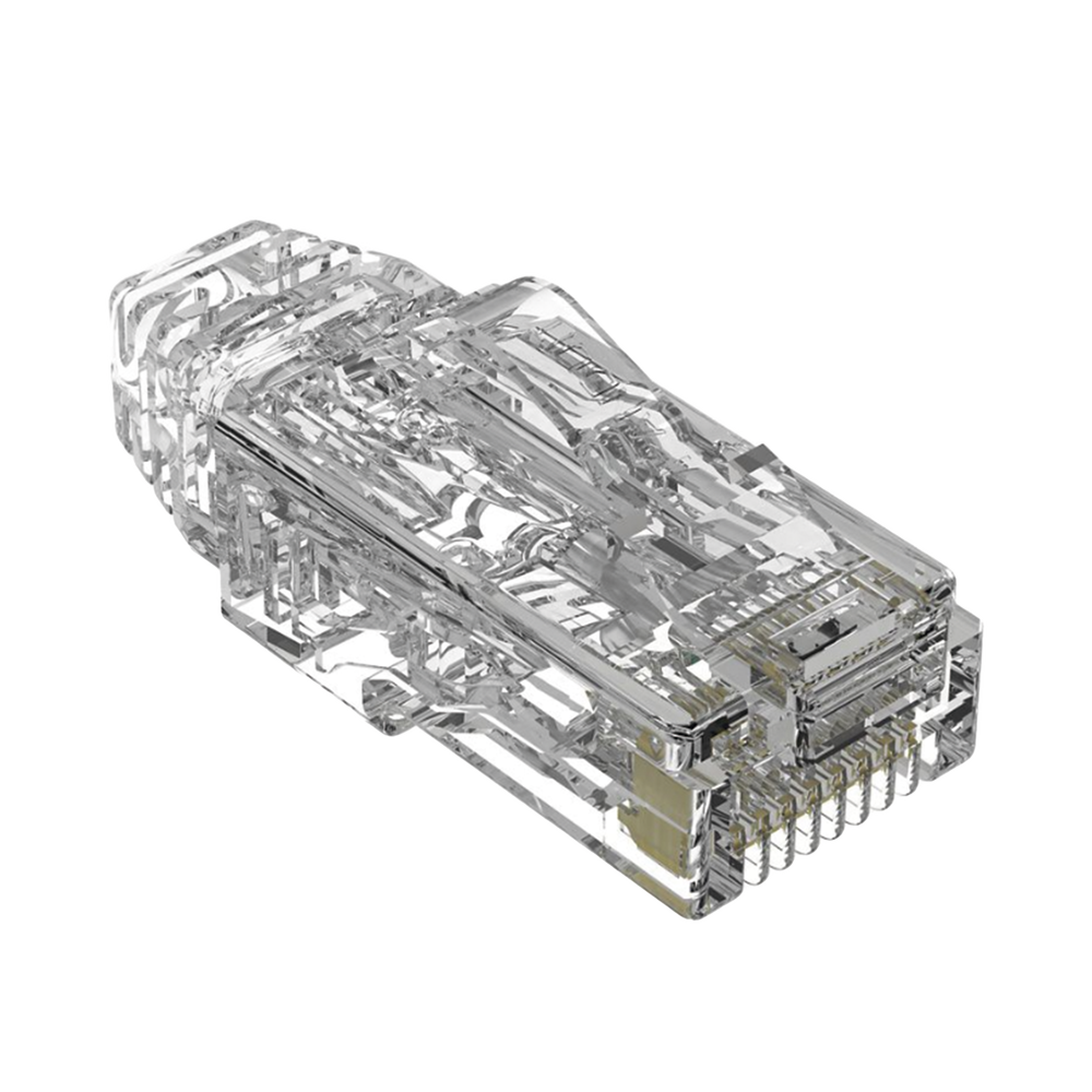 Plug RJ45 Cat6/6A, Para Cable UTP de Calibre 28 AWG (Di?metro Reducido), Chapado en Oro de 50 Micras, Paquete de 100 Piezas