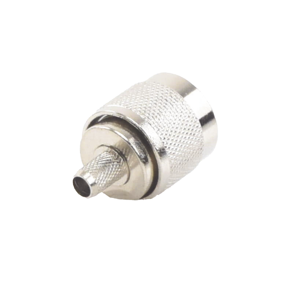 Conector N Macho para 75 Ohm de Anillo Plegable para Cable RG-59, Niquel/Oro/Tefl?n