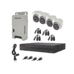 Kit HiLook Audio Bidireccional TurboHD 1080p / DVR Metalico 4 Canales / 4 Cámaras Eyeball (Exterior) con Bocina y Microfóno Integrado / 1 Fuente de Poder / Accesorios - Image 2