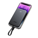 Power Bank 10000mAh con Cable Integrado 20W / Puerto USB-C PD3.0 PPS / Puerto USB-A SCP 22.5W / Batería Polímero Litio / Protecciones Múltiples / Indicador Digital / Material V-0 - Image 3