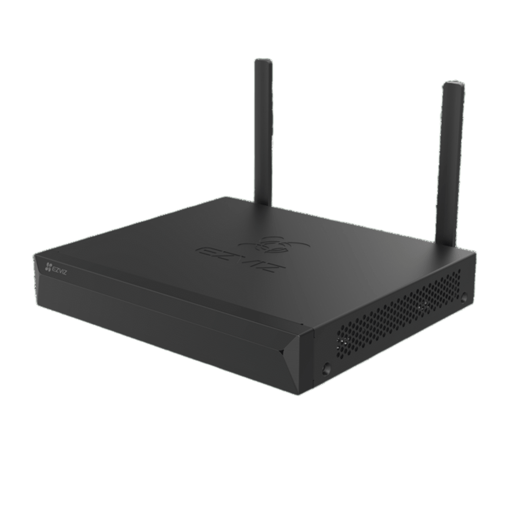 NVR 3K (5 Megapixel)  / Para 4 Cámaras / 2 antenas Wi-Fi / Compresión H.265 / Almacenamiento hasta 8TB / Salida HDMI-VGA / Compatible ONVIF