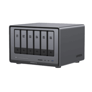 NAS UGREEN NASync DXP6800 Pro / Intel Core i5-1235U 10 Núcleos / 6 Bahías SATA + 2 M.2 NVMe / 2 Puertos Thunderbolt 4 / 2 Puertos 10GbE / 8K HDMI / PCIe 4.0 x4 / DDR5 Hasta 64GB / Compatibilidad Multiplataforma