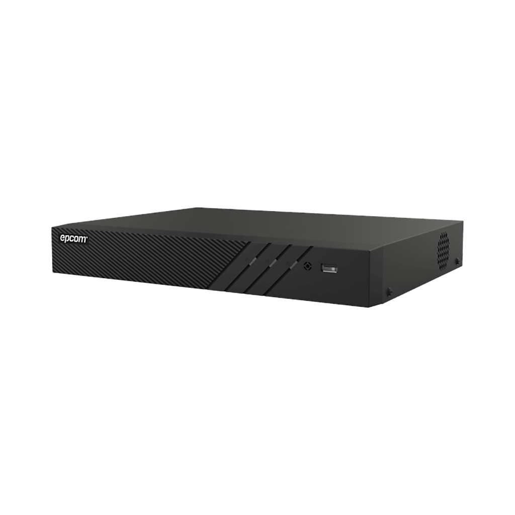 DVR 4 Canales 4K TURBOHD + 4 Canales IP / 8 Megapixel (4K) / Audio Bidireccional por Coaxitron / ACUSENSE  / 1 Bahía de Disco Duro / Salida de Video en Full HD / H.265+