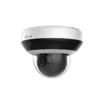 Mini PTZ IP 4 Megapixel / 4X Zoom / Audio Bidireccional / H.265+ / 20 mts IR EXIR / WDR 120 dB / PoE / IK10 / IP66 / Ultra Baja Iluminación / Micrófono Integrado / Micro SD
