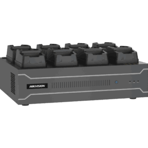 Dock Station de Escritorio con 8 Estaciones de Carga para Body Cams / Doble Interfaz de Red / 4 Bahías de HDD / Carga y Respaldo Automático / Prevención de Pérdida de Datos / Cobertura Cíclica / Reproducción d