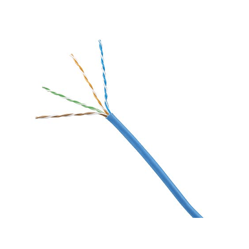 Bobina de Cable UTP 305 Metros (1000 Pies) de Cobre, Azul, Categor?a 6 (24 AWG), 1000Mbps, LSZH (Bajo Humo, Cero Hal?genos), de 4 Pares