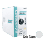 Bobina de Cable UTP 305 Metros (1000 Pies) de Cobre, NetKey, Gris Claro, Categoría 5e (24 AWG), PVC (CM), de 4 Pares