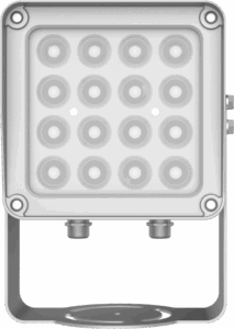 Lampara IR de Luz Continua / 16 Lámparas LED / Distancia Efectiva 16 a 25 metros / Cobertura 40° / Exterior IP66