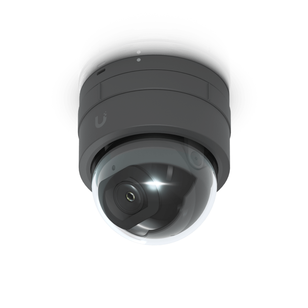 Cámara IP UniFi G5 Domo Ultra Color Negro, Bajo Perfil para Interior, 2K (4MPX), Ángulo Amplio 102.4°, Visión Nocturna IR Hasta 20mts, Detección de Eventos, para Pared o Techo