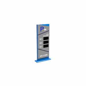 Pantalla Principal de Guía de Estacionamiento / 3 Módulos / Mensaje de Bienvenida / Uso con Aplicación de Guía de Estacionamiento