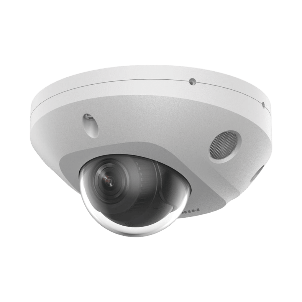 [Dual Light + 2 Micrófonos Integrados] Mini Domo IP 4 Megapixel / Lente 2.8 mm / 30 mts Luz Blanca + 30 mts IR / ACUSENSE / Exterior IP67 / IK08 /  WDR 120 dB / PoE / ONVIF / MicroSD / ACUSEEK
