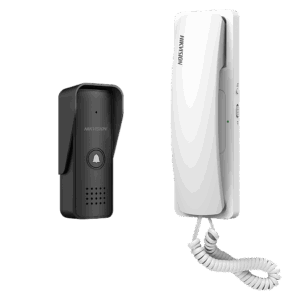 Kit de Audioportero Analógico a 2 Hilos / Apertura de 2 Puertas / Diferentes Tonos y Volúmenes de Timbre / Protección IP55