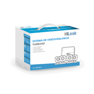 KIT TurboHD 1080p / DVR 4 canales / 4 Cámaras Bala de Metal / H.265+ / 1 Fuente de Poder Profesional / Accesorios de Instalación
