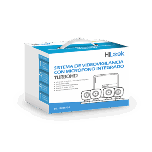 (MICRÓFONO Integrado) Kit TurboHD 1080p Lite / DVR 4 canales / Audio por Coaxitron / 4 Cámaras Bala de Policarbonato con Micrófono Integrado