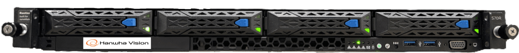 NVR Wisenet WAVE basada en Ubuntu Linux / Montable en Rack 1U / Incluye 1 licencia WAVE-PRO-04 / 470 Mbps throughput / Incluye 80 TB para almacenamiento