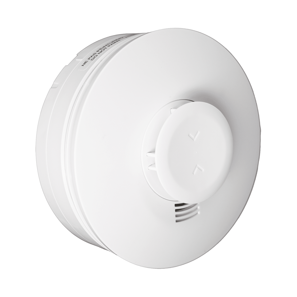 Detector Inalámbrico de Humo y Calor 5800SMOKEV / 3V Litio / Detección Fotoelectrica Multicriterio / Temperatura Fija 135°F / Alerta Baja Temperatura 41°F / RF 345 MHz / Sonido 85 dBA / Compatible con Sistemas Resideo