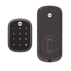 Cerradura ASSURE YRD256/ Color Bronce/ Teclado /Apertura por Smartphone Opcional/Para puertas Izq o Derecha de 35 a 57 mm de espesor