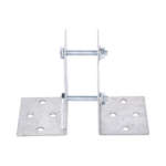 Base Multiposición para postes de paso o esquina en cercos electricos 100% Acero galvanizado. - Image 2