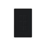Placa de 6 puertos color negro