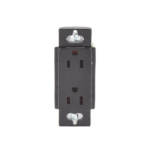 Tomacorriente, receptaculo convencional 120V, 15A, color negro. - Image 2