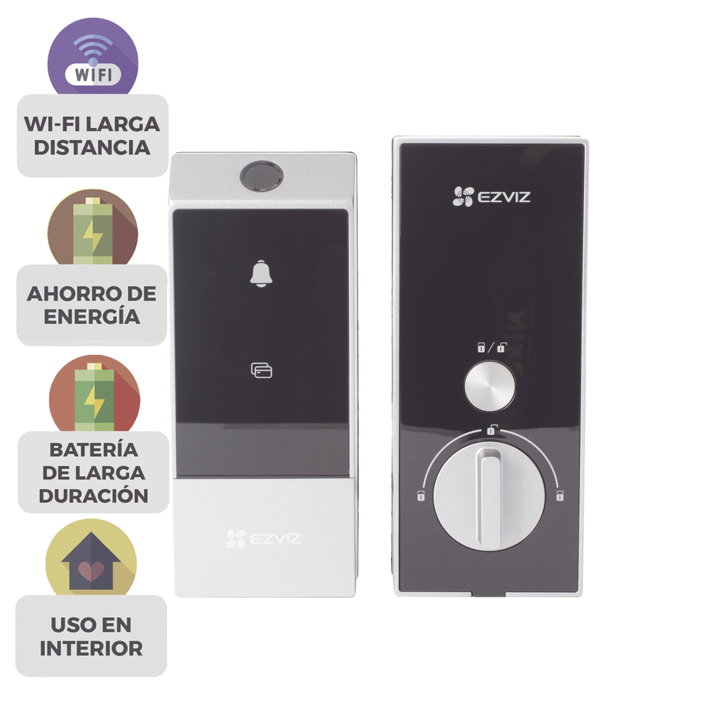 Cerradura Inteligente / Apertura Remota / Huella / Tag / Llave Mecanica / Contraseña Temporal Ideal Para Airbnb /  Modo de Privacidad / Alerta en caso de Forzado / Control Remoto desde la App / Uso Interior