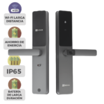 Cerradura Inteligente / Wi-Fi / Bluetooth  / Códigos Temporales Para Visitantes / Lectura de Huella / Lectura de Tag / Contraseña /  Botón para Timbrar / Apertura Remota /  Alarma Anti-intrusión /  No Requiere HUB