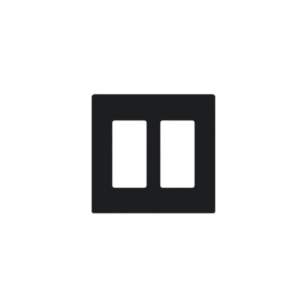 Placa de pared 2 espacio, para atenuador (dimmer), switch ó control remoto PICO inalámbrico.