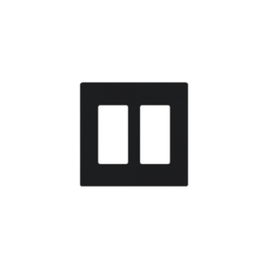 Placa de pared 2 espacio, para atenuador (dimmer), switch ó control remoto PICO inalámbrico.