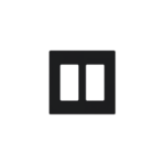 Placa de pared 2 espacio, para atenuador (dimmer), switch ó control remoto PICO inalámbrico.