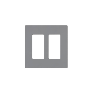 Tapa Color Gris para interruptor o dimmer Lutron, 2 gang, limpio y moderno