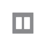 Tapa Color Gris para interruptor o dimmer Lutron, 2 gang, limpio y moderno