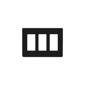 Tapa Color Blanco Negro para interruptor o dimmer Lutron, 3 gang, limpio y moderno